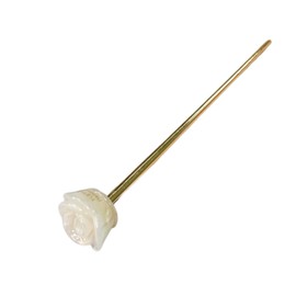EZ PEACH Hair Ornament, One Piece, Simple, Kanzashi, Women's, Resin, Rose, Kimono, Kimono, Yukata, Tomesode, Fireworks Festival, Wedding, Graduation Ceremony, New Year's Day Hair Accessory (Ivory)