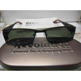 Revolution Eyewear NEW Revolution Eyeglass Frame W/ Magnet sun shade  REV716  VABN 52-18-140 w/case