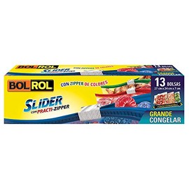 Bol Rol Bolsas Herméticas Congelar, color Transparente, Grande, 27 x 24 x 7 cm