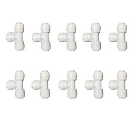 YZM Quick Connect fittings RO Water Filters (10, Tee 3/8" Tube OD)