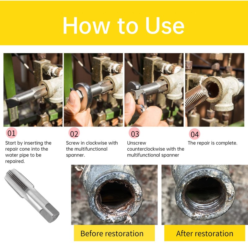 Fafeicy 1/2" Tap Tap, High Hardness Steel CNC Machining Thread