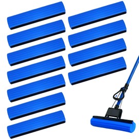 12 Pcs Roller Mop Refill Blue PVA Sponge Mop Head Replacement Bulk Absorbent for Business Garage Home Kitchen Bathroom Cleaning