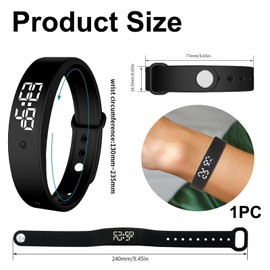 LIUQOBN Vibrating Alarm Wristband,Silent Wrist Alarm Watch Potty for Deep Sleepers/Hearing Impaired Daily Reminder