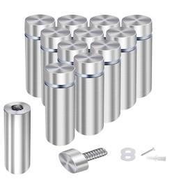 Osring 3/4 x 4 Inch Wall Standoff Sign Holder, Standoffs Screw Mounting Acrylic Panel Hardware, Stainless Steel Advertising Nails for Plexiglass and Picture, 12 Pack