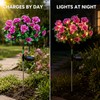2-Pack Solar Azalea Flower Garden Lights, IP65 Waterproof Outdoor Decorative