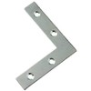 Merriway BH05098 (4 Pcs) Flat Corner Bracket Brace BZP Steel