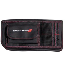 Plasticolor 006193R01 Dodge Logo Car Truck or SUV Sun Visor Organizer, Auto Interior Pocket Organizer, Registration Document Holder, Sunglass Storage Pouch Organizer