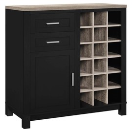Ameriwood Home Carver Bar Cabinet, Black