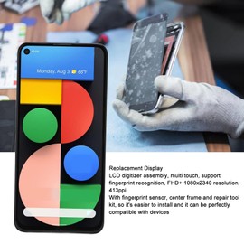 For Pixel 4A 5G GD1YQ G025I G025E G025H G6QU3 6.2" LCD Screen, AMOLED Screen Display Touch Digitizer Assembly with Repair Kit, FHD Digital Display