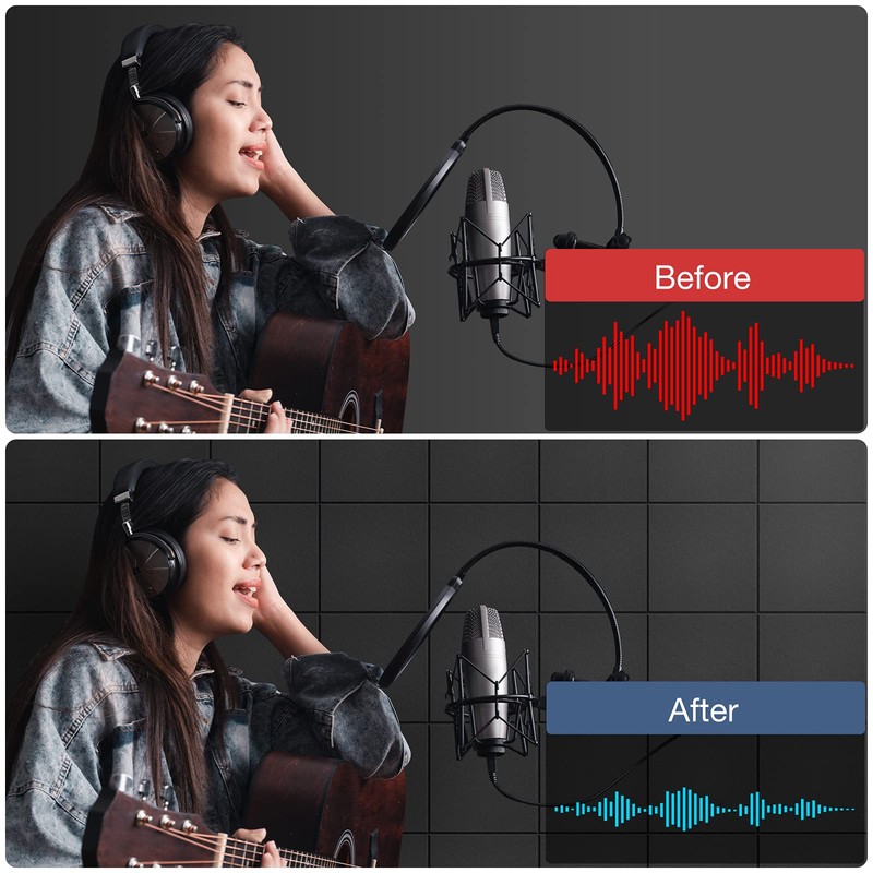 12 Pack Self-Adhesive Acoustic Panels, 12" X 12" X 0.4"