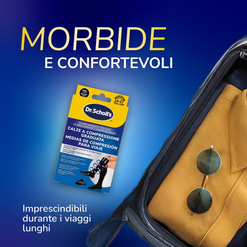 Dr. Scholl’s Flight Socks Calze a compressione graduata clinicamente testate
