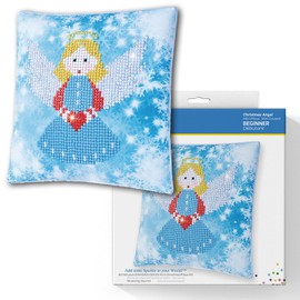 DIAMOND DOTZ ® - Christmas Angel Pillow Diamond Painting Artwork Kit, Christmas Diamond Art, Diamond Dotz Kits for Adults, Diamond Painting Angels, Angels Diamond Painting, Diamond Art Christmas
