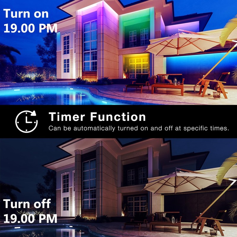 DAYBETTER 100 ft Outdoor LED Strip Lights Waterproof,IP67 Waterproof LED