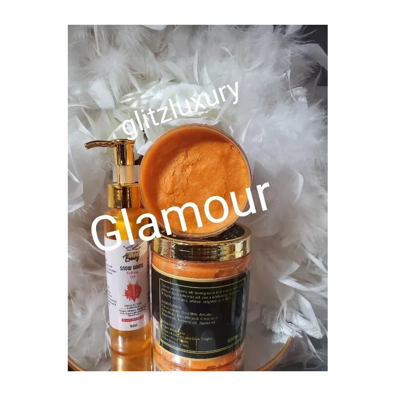 trendy 2pcs. GLITZLUXURY 10D MOLATO RICH SOAP& snowwhite Oil 100ml👌