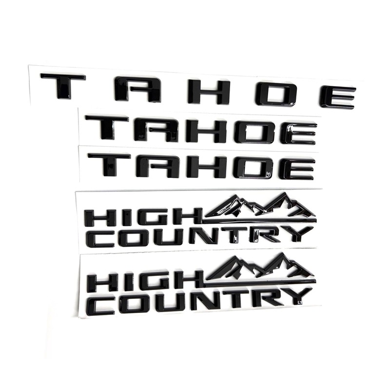 Set 5pack 3PCS for Tahoe Plus 2PCS High Country Emblems