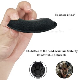 AOUTACC Universal Airsoft Helmet Pads, Helmet Replacement Foam Padding Kits Set Accessories Mats for Fast/Mich/ACH/USMC/PASGT Helmet (Black-4 Sets)