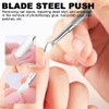 2 PCS Nagelhautschieber, Edelstahl Cuticle Pusher, 2 in 1 Profi
