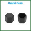 Motoforti 20pcs Black 17mm Car Wheel Nut Lug Hub Covers