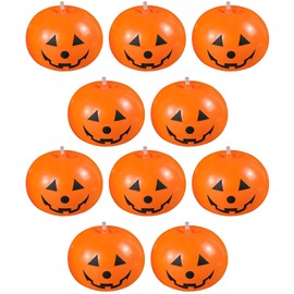 Halloween Decoration Balloons Pumpkin Balloons [Set of 10] Halloween Decoration Party Reusable No Lights Inflatable Self Sealing Design Happy Halloween Shop Decoration Room Decoration Ghost Pumpkin