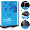 8.5 x 11 Acrylic Sign Holder - Vertical Double-Sided Table