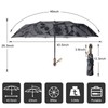 Lejorain Portable Folding Gothic Umbrella - Auto Open Close Windproof