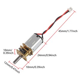 4pcs Mini Micro N20 Gear Motor DC 3V-6V Slow Speed Full Metal Gearbox Micro Motor for RC Car, Robot Model, DIY Engine Toys (with terminals)