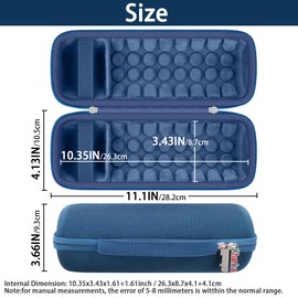 Khanka For JBL Flip 7 / Flip 6 Waterproof Portable Bluetooth Speaker Hard Case Travel Storage Bag Case Only (Blue)