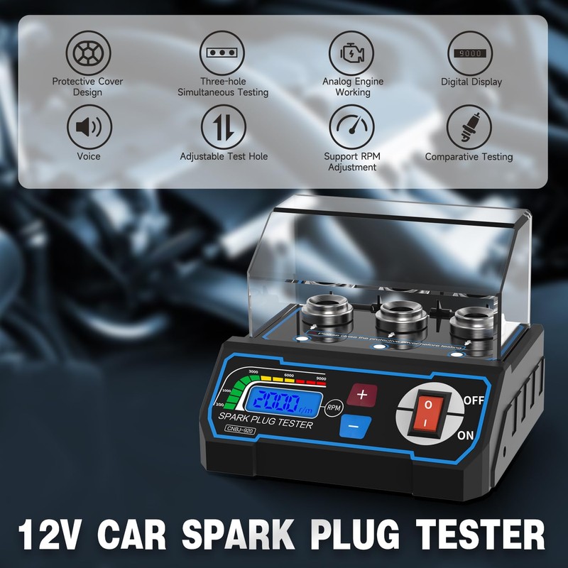 Car Spark Plug Tester with Triple Holes, Ignition Coil Tester,
