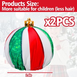 Mity Rain Christmas Hair Accessories - 2PCS Cute Hair Clips & Balls Space Bun Set for Christmas Decoration