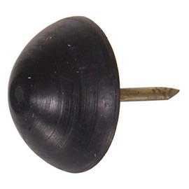 The Hillman Group 57180 1/2-Inch Rubber Tack Bumper, Black, 15-Pack