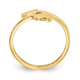 Auriga Fine Jewelry 10k Yellow Gold Double Heart Toe Ring Gift for Women, AFJ-QG-10D1935