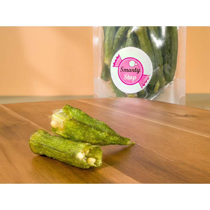 Smarty Stop Sugar Added Dried Okra Vegetable Crispy Chips, Veggie