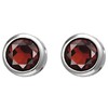 Jobo Women's Stud Earrings 925 Sterling Silver 2 Garnet Red