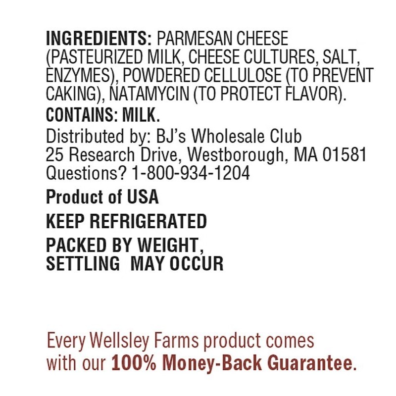 Wellsley Farms Grated Parmesan, 20 oz.