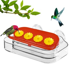 Window Bird Feeders, Window Hummingbird Feeder, Window Hummingbird Feeder Suction Cup | Bird Feeders 4 Feeding Ports for Standing and Drinking