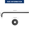 NearMoon Shower Arm, Extra Fixed Arm with Flange, Stainless Steel