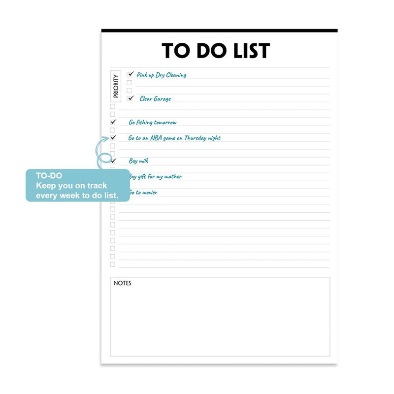 Nokingo (3 Packs) To Do List Notepad - 50 Sheets/Pad,