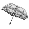 Beavorty Transparent Umbrella, Foldable & Portable 3-Fold Manual Clear Rain