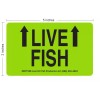 DryFur® 10 LIVE FISH shipping labels with Arrows - Neon Green