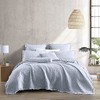 Brielle Home Ravi Stone Washed Solid Diamond Stitched Quilted Euro
