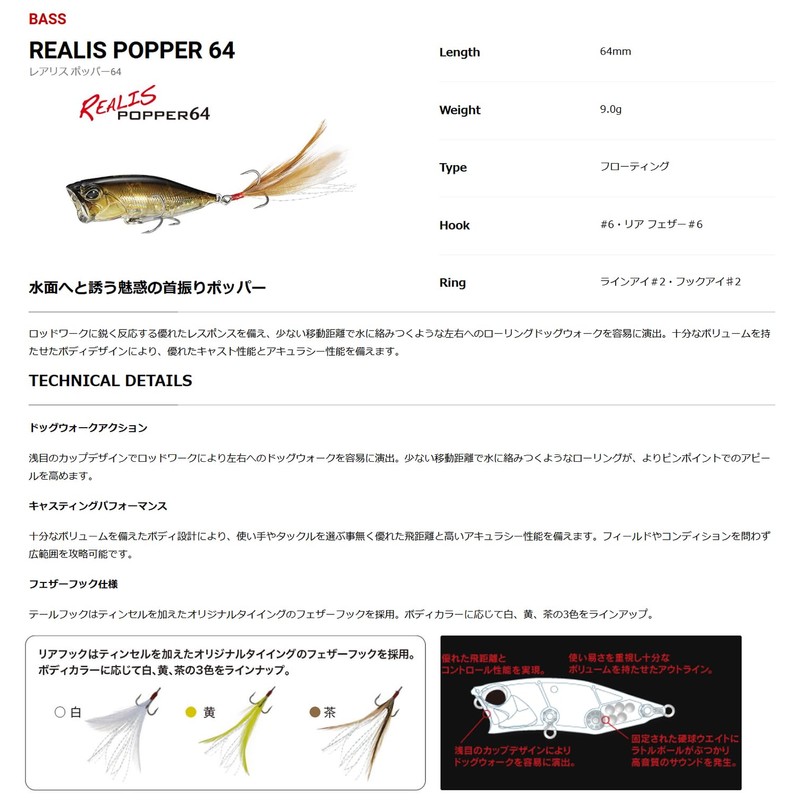 Duo Rare Popper 64 CCC3516 Ghost Matte Lime Chart