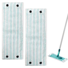 Zimoer Clean Twist XL Micro Duo Mop Cover for Leifheit, Floor Mop Replacement Cover Microfibre 42 x 15.5 cm Set, Mop Cover Strong Decontamination for All Floor Types, Pack of 2