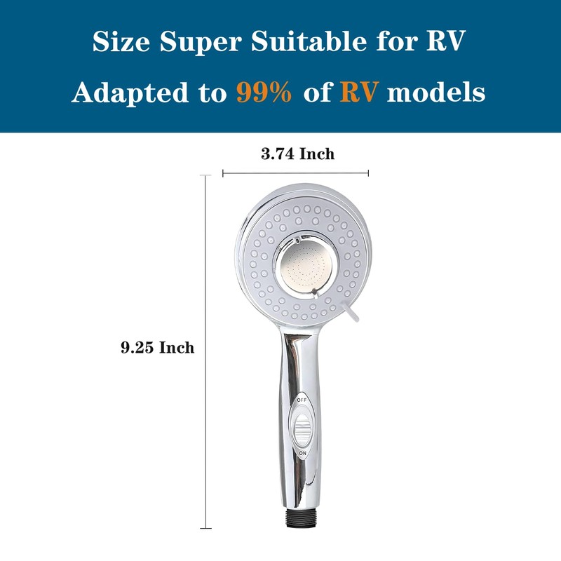 sisiten RV Shower Head with Hose and on off switch