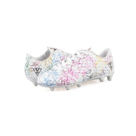 Vizari Zodiac Firm Ground Soccer Cleats Boys Girls | Lightweight & Durable Youth Football Shoes with Molded TPU Outsole | Outdoor Training & Matches White