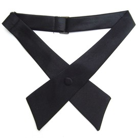 TopTie Criss-Cross Tie, Girls' School Uniform Cross Tie-Black
