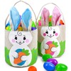 JOYIN 2 Pcs Easter Bags Easter Bunny Basket Set for