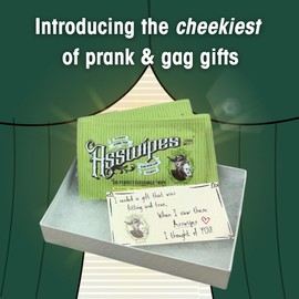 Asswipes Gag Gifts Funny Adult with Note Card - Individually Wrapped Flushable Wipes for Adults Funny Gifts for Men Birthday, Rude, Adult Humor, 3pc Set