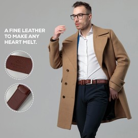 Marino’s Premium Belt Men, Genuine Leather Dress Belt for Men, Casual Mens Belt in Gift Box