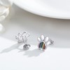 Stud Earrings Silver 925 Paws, Rainbow Stud Earrings, Paw Stud