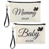 Grevosea 2 Pcs Mum to Be Gifts, Canvas Pouch Bags